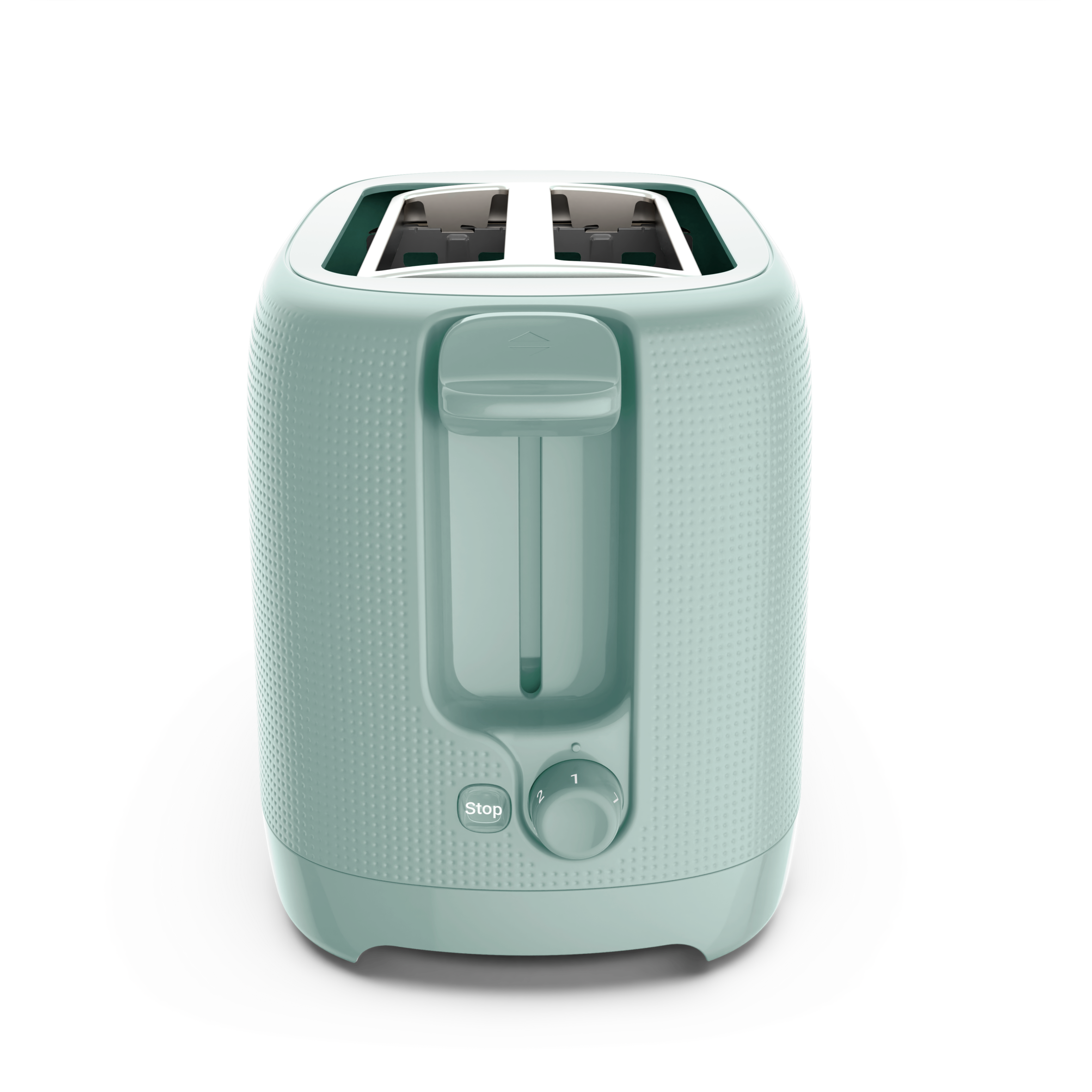 Morning Plus, Tostadora de 2 ranuras, Azul claro, Con calentador de panecillos