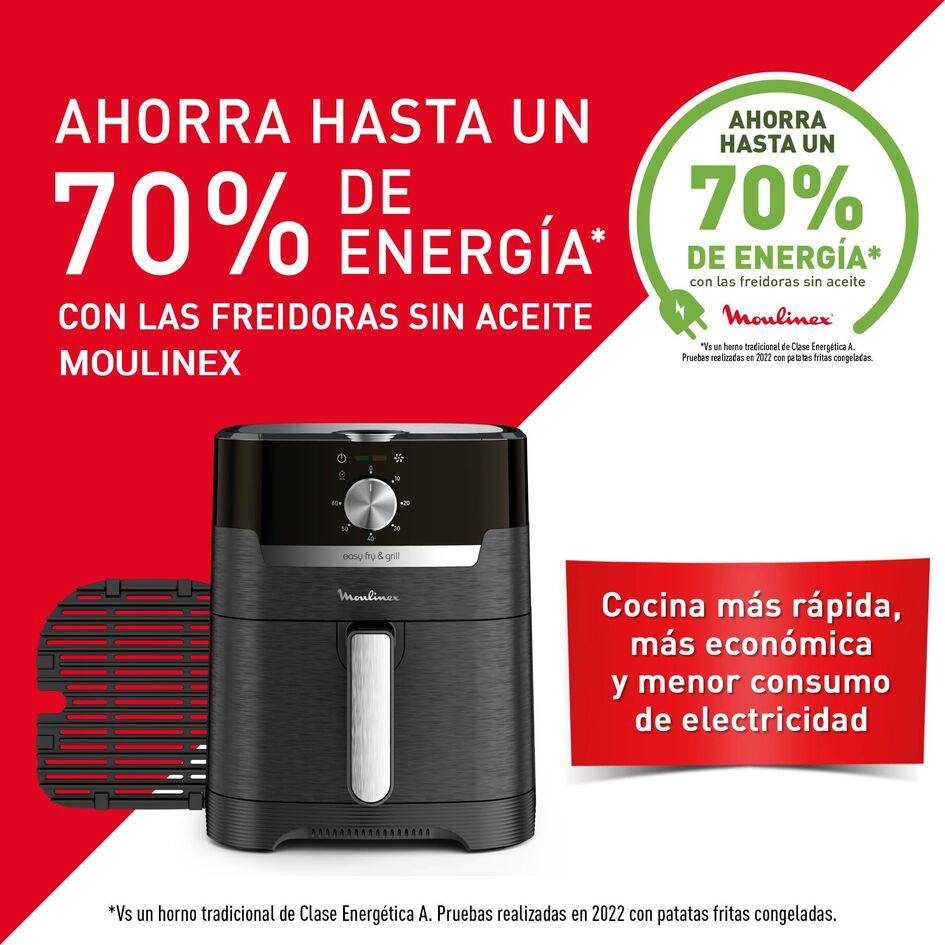 Easy Fry & Grill, Freidora de aire, 4,6 L, Mecánica, Negro