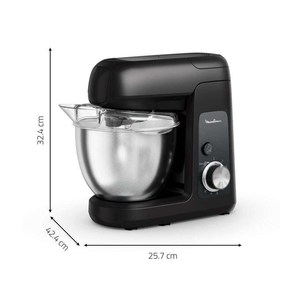 Bake Partner, Robot de repostería, 1100&nbsp;W, Negro