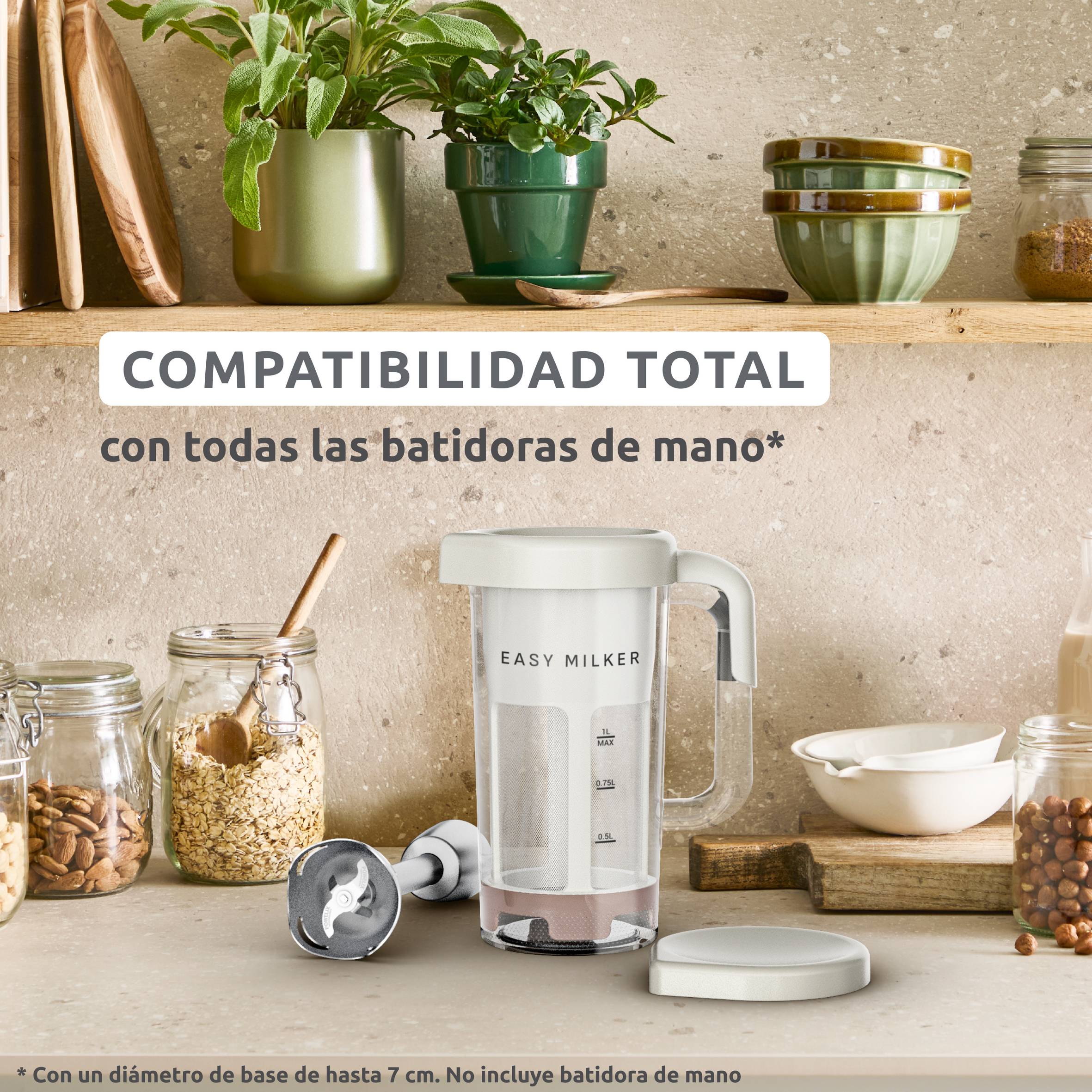 Easy Milker, Máquina para hacer leche vegetal casera, Rápida y fácil, Resultados personalizados, Sin desperdicios