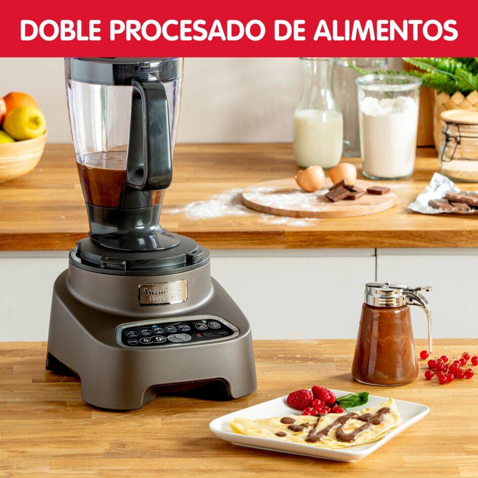 DoubleForce, Procesador de alimentos multifunción, 2 opciones de potencia de motor, Batidora para elaborar smoothies y batidos, 10 accesorios