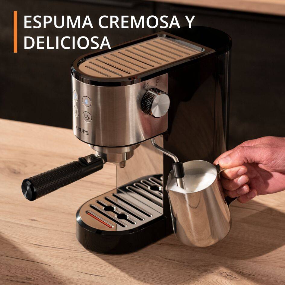 Virtuoso Essential, Cafetera espresso de bomba, 15 bares, Inox
