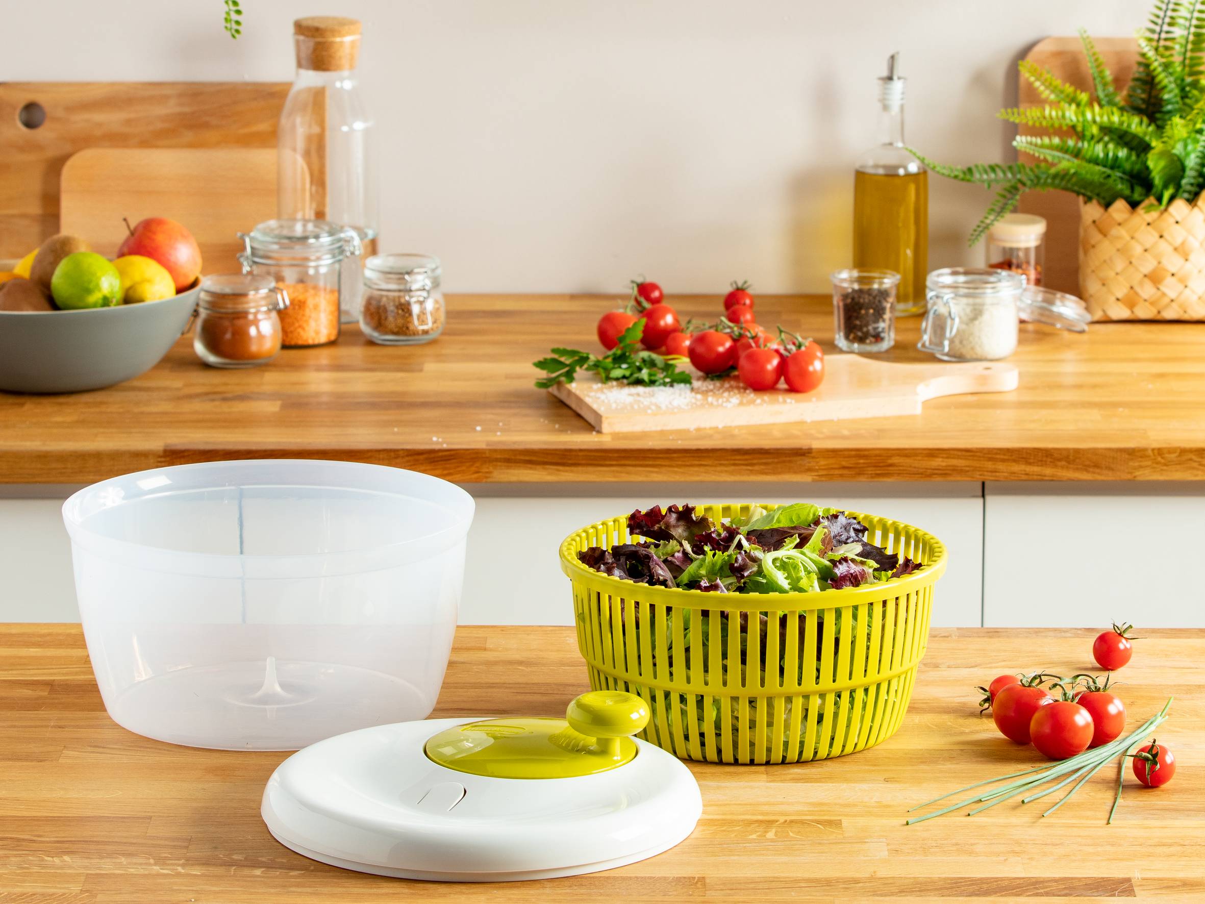 Classic, Centrifugadora de ensalada, 5 L, Verde