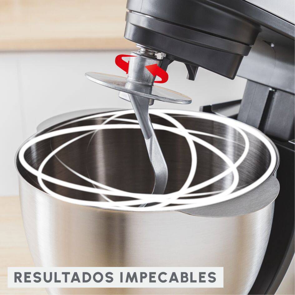 Bake Essential, Robot de repostería, Bol de 4.8 L, Kit de repostería, 800 W, Crema