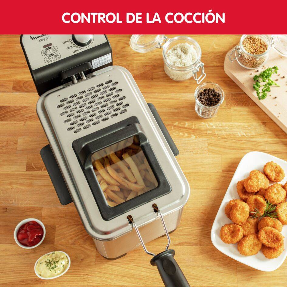 EasyPro, Freidora de aceite, 3 L, Apta para lavavajillas