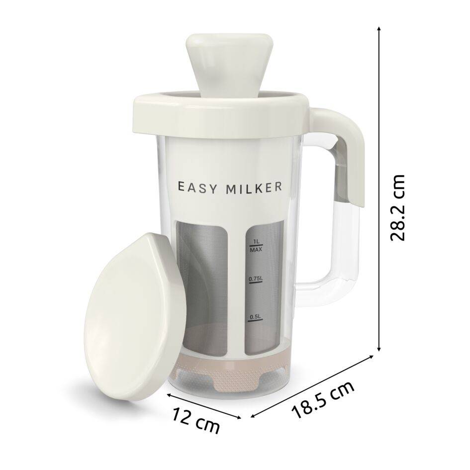 Easy Milker, Máquina para hacer leche vegetal casera, Rápida y fácil, Resultados personalizados, Sin desperdicios