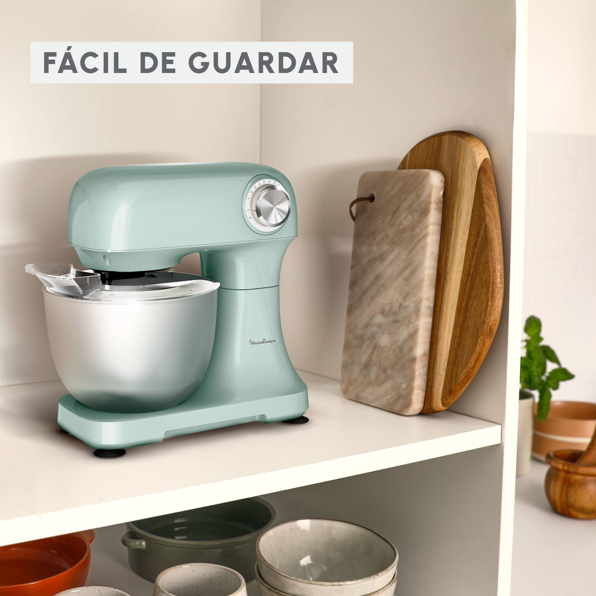 Bake Easy, Robot de repostería, Amasadora,12 velocidades, Compacta, Fácil de usar, Accesorios incluidos