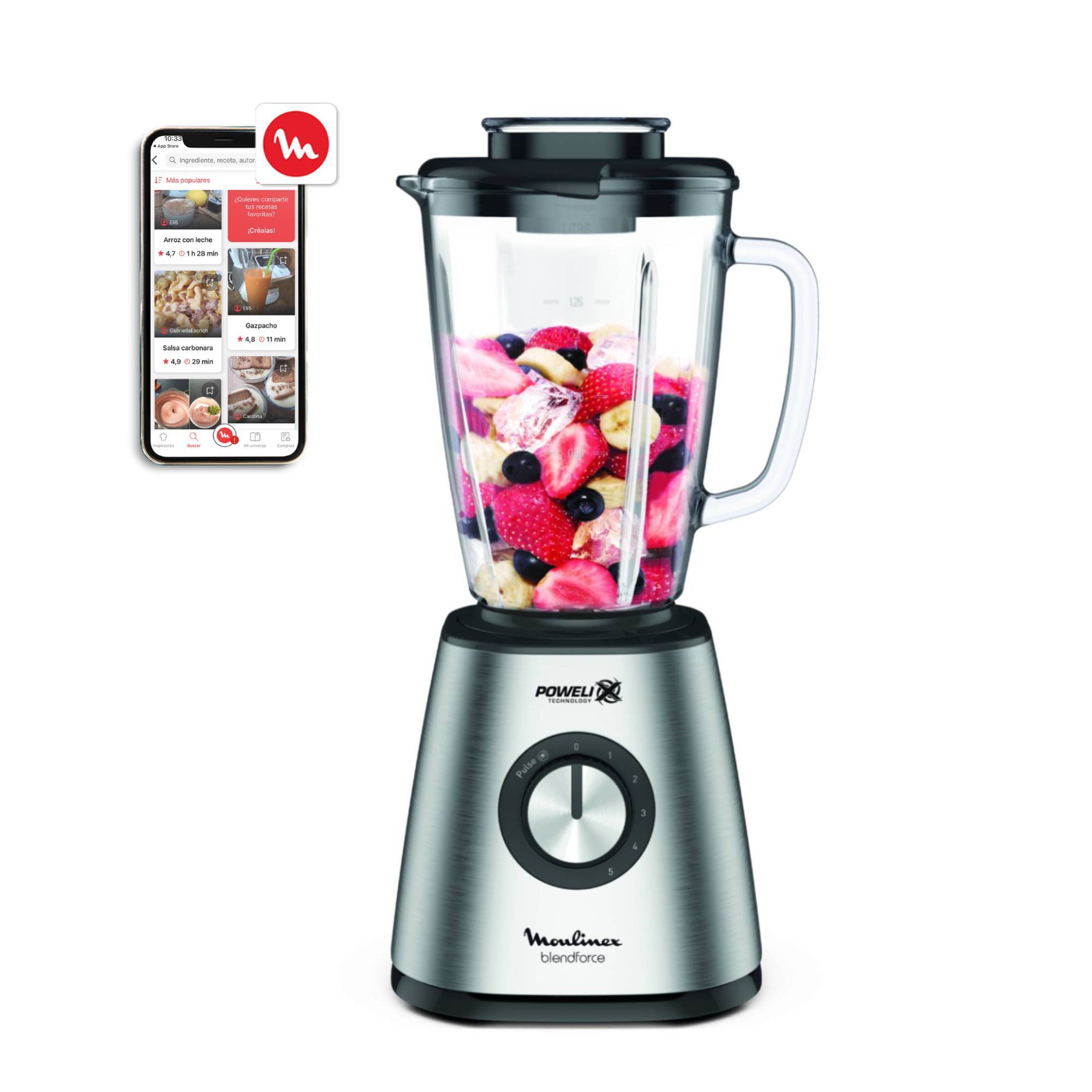 Batidora de vaso Blendforce Metal de Moulinex