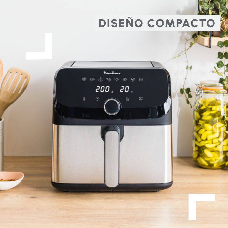 Easy Fry Mega, Freidora de Aire, Capacidad de 7,5 L, 8 Programas, Inox