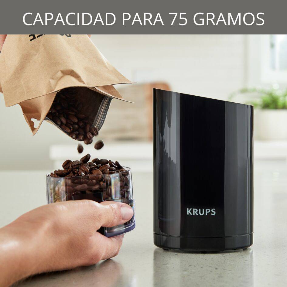 Molinillo de Café Eléctrico, 200W, Cuchillas de Acero Inoxidable, Molido Rápido y Uniforme, Capacidad 75 g, Fácil de Usar, Seguro y Versátil