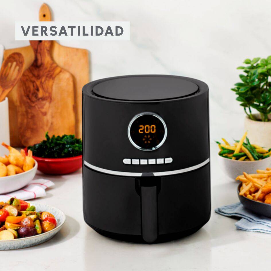 Ultra Fry, Freidora de aire, 4,2L, Digital, Negra