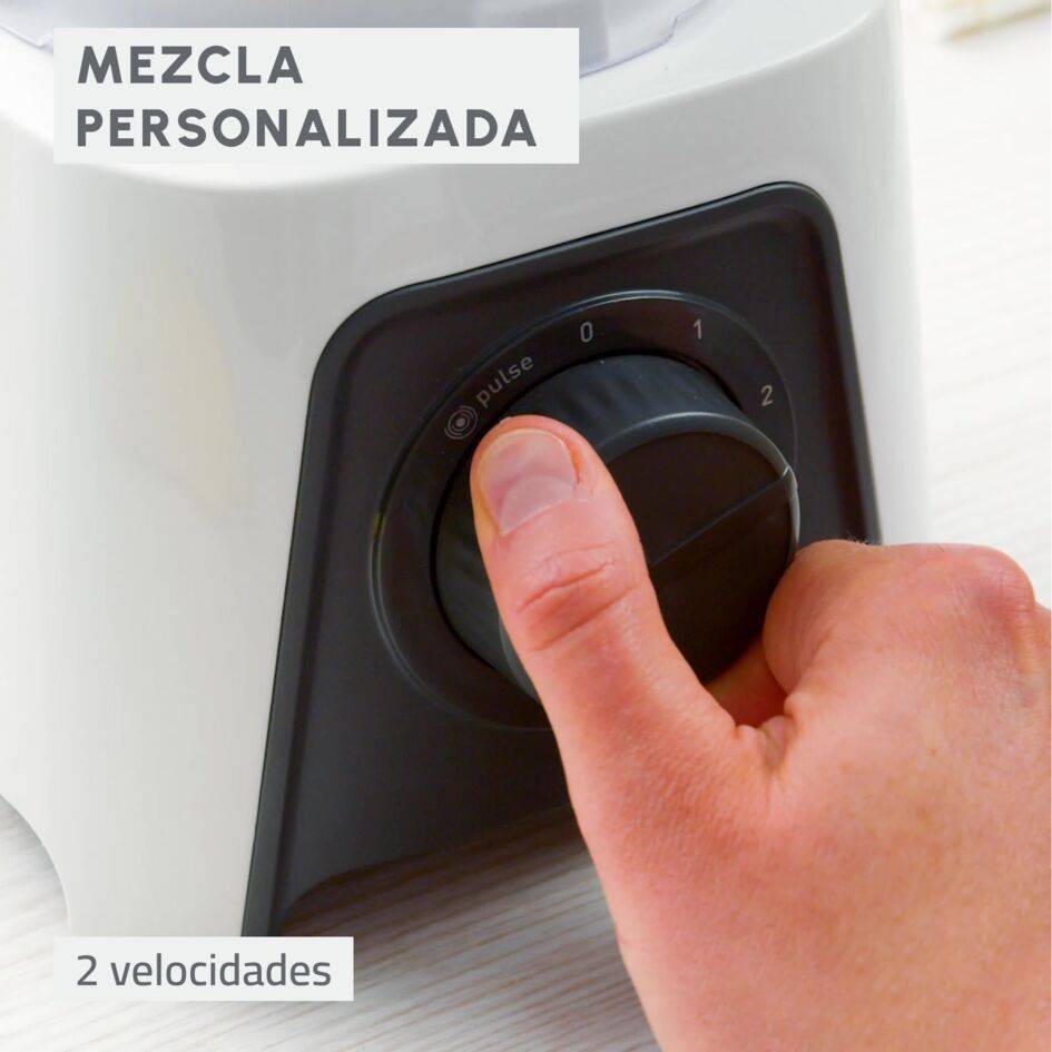 Moulinex Blendeo+, Licuadora de Cocina, Capacidad de 1,5 L, 450 W, 2 Velocidades, Jarra de plástico