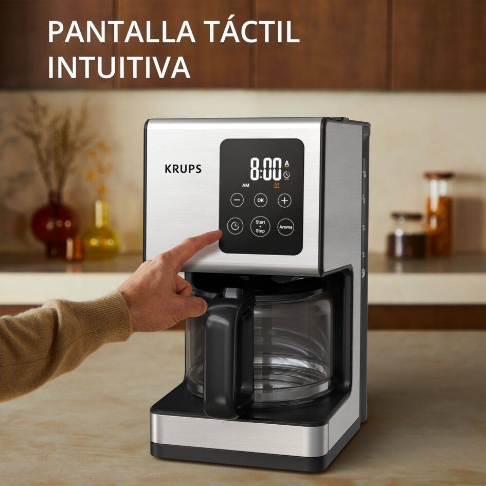 Selection, Cafetera de goteo, 1,25L, Función aroma, Pantalla táctil, Programable, Fácil de usar, Apagado automático