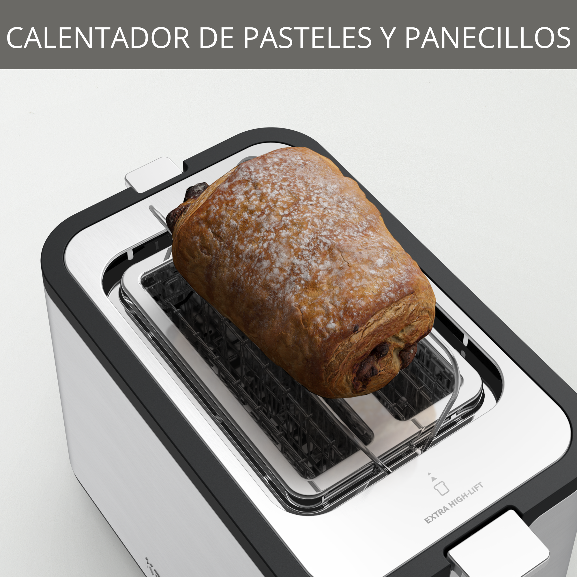 Control Line, Tostador, 2 ranuras, 850 W, 6 niveles de tostado