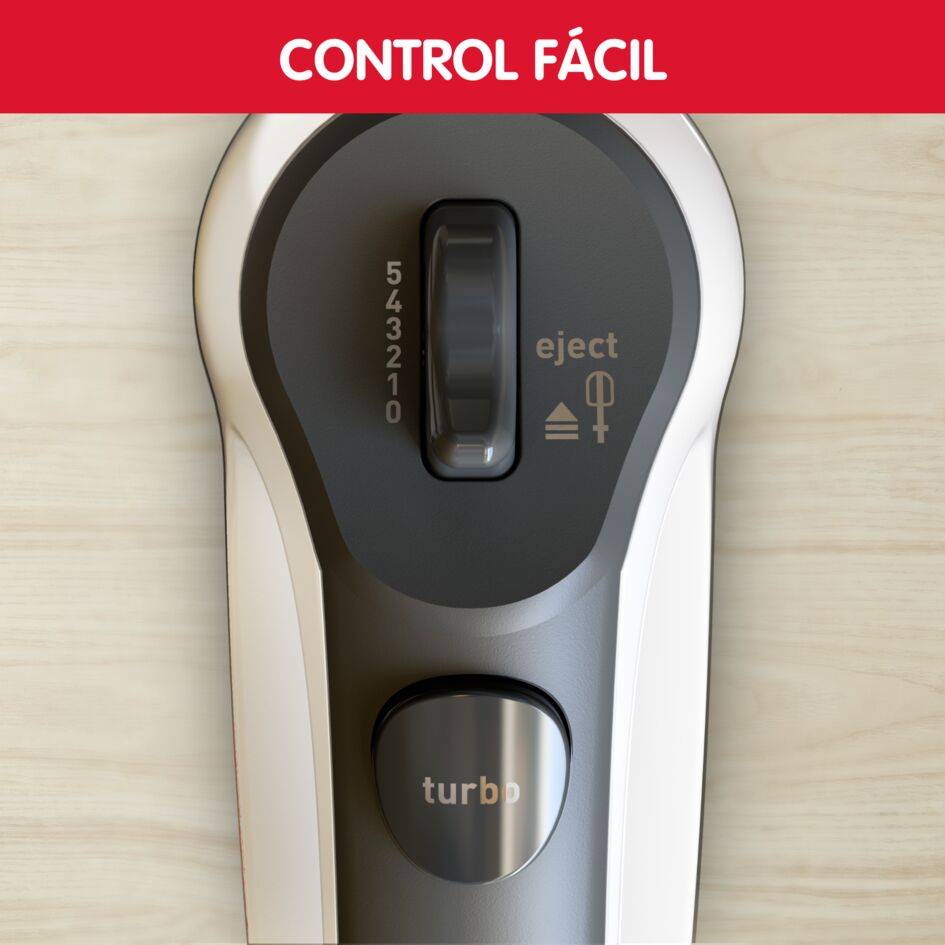 Quickmix, Batidora amasadora, 300 W, 5 velocidades, 2 ganchos de amasar y 2 varillas, Acero inoxidable