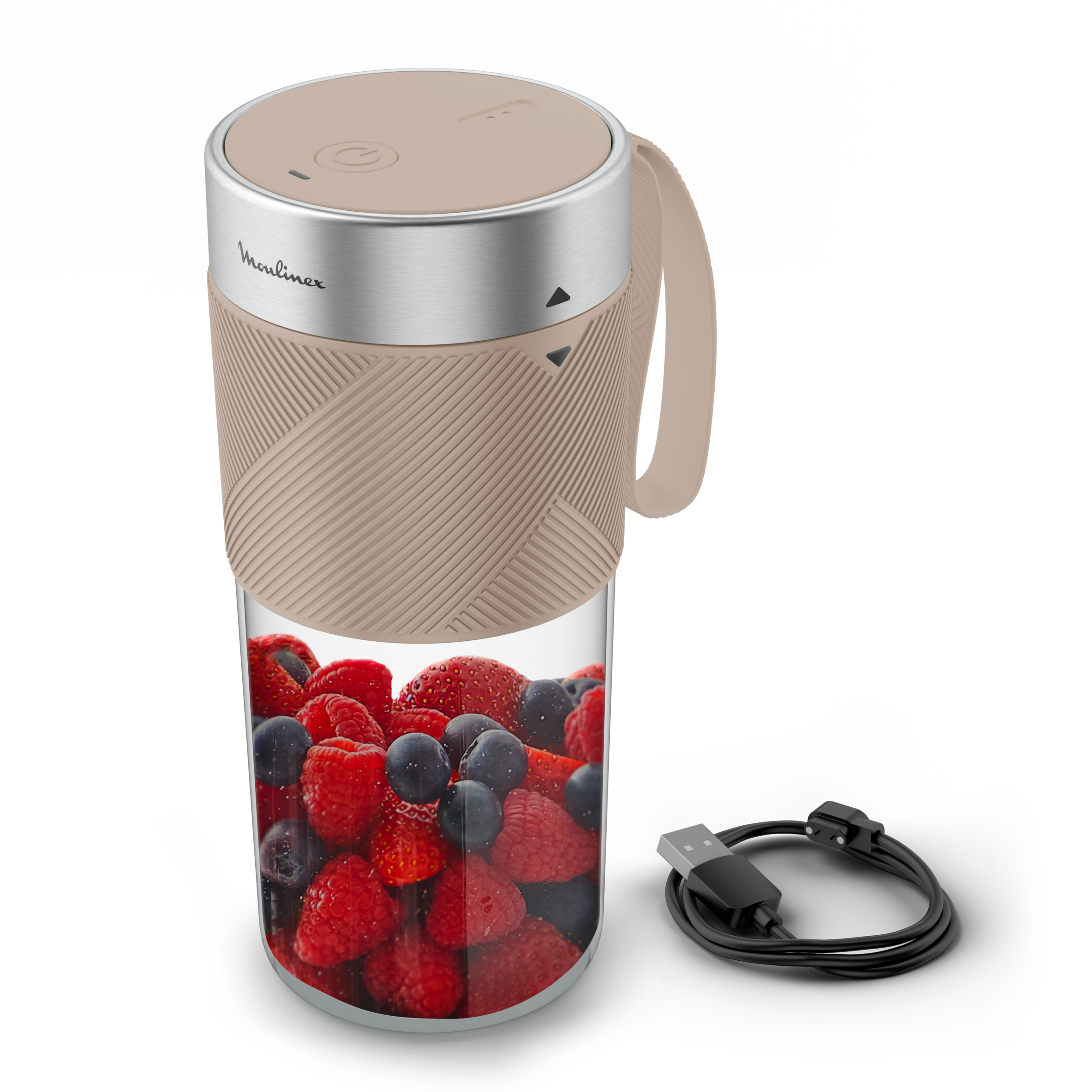 Lightmix, Batidora portátil, 300 ml, Potente, Ligera, Color Arena