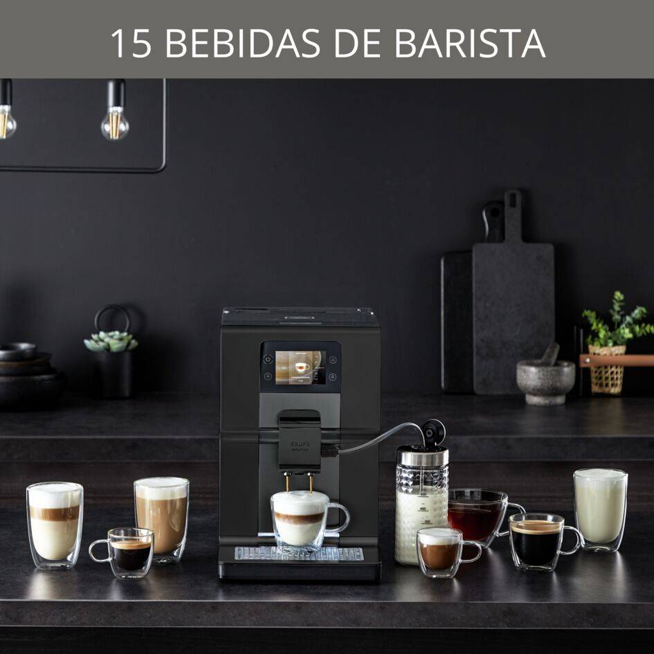 Intuition Preference +, Cafetera Superautomática, Pantalla táctil, 15 recetas automáticas, Jarra de leche Tecnología Milk Advance