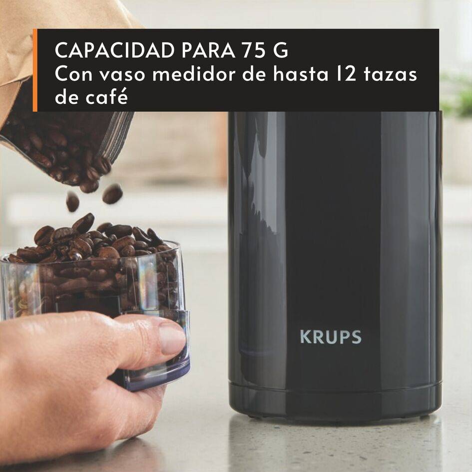 Molinillo de Café Eléctrico, 200W, Cuchillas de Acero Inoxidable, Molido Rápido y Uniforme, Capacidad 75 g, Fácil de Usar, Seguro y Versátil
