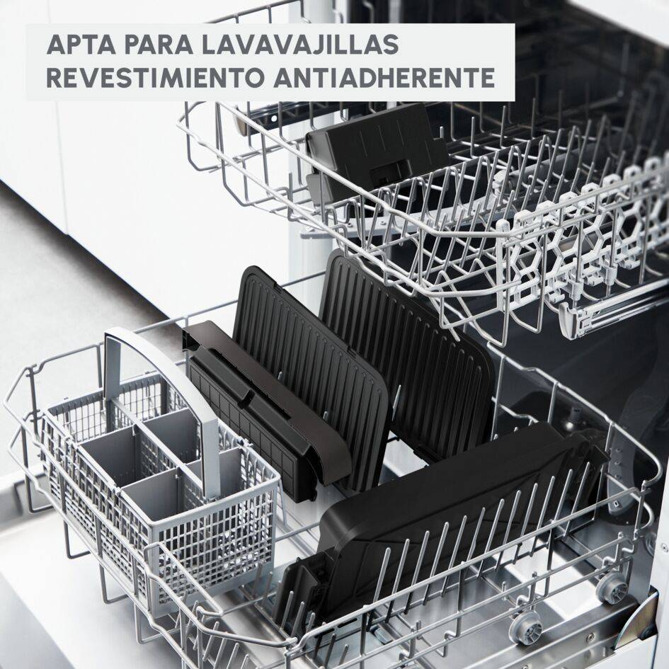 OptiGrill 4en1 XL, Parrilla inteligente, 12 programas, 6/8 personas, Accesorios, Negro