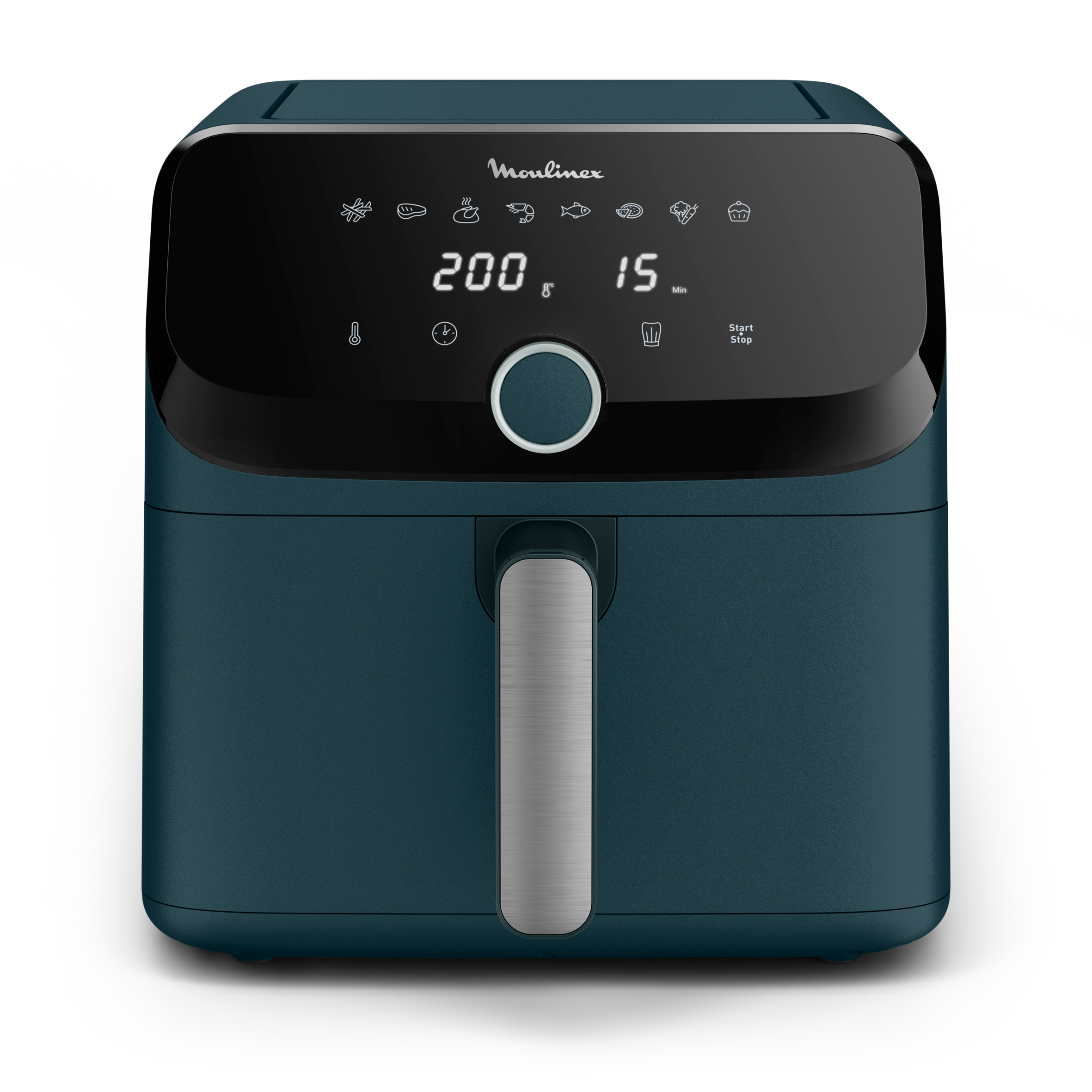 Easy Fry Mega, Freidora de aire, 1700 W, Gran capacidad de 7,5 L, 8 programas, Compacta