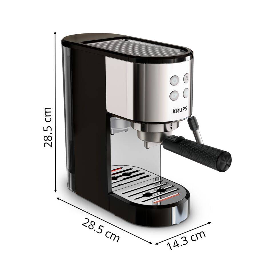 Virtuoso Essential, Cafetera espresso de bomba, 15 bares, Inox 