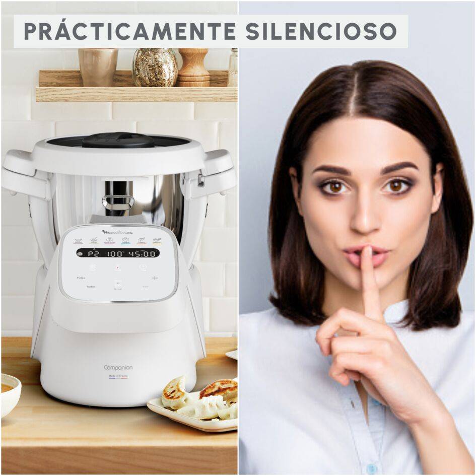  Companion Cooking, Robot de cocina, 12 Programas Automáticos, Modo Manual,  3&nbsp;L de Capacidad, Blanco