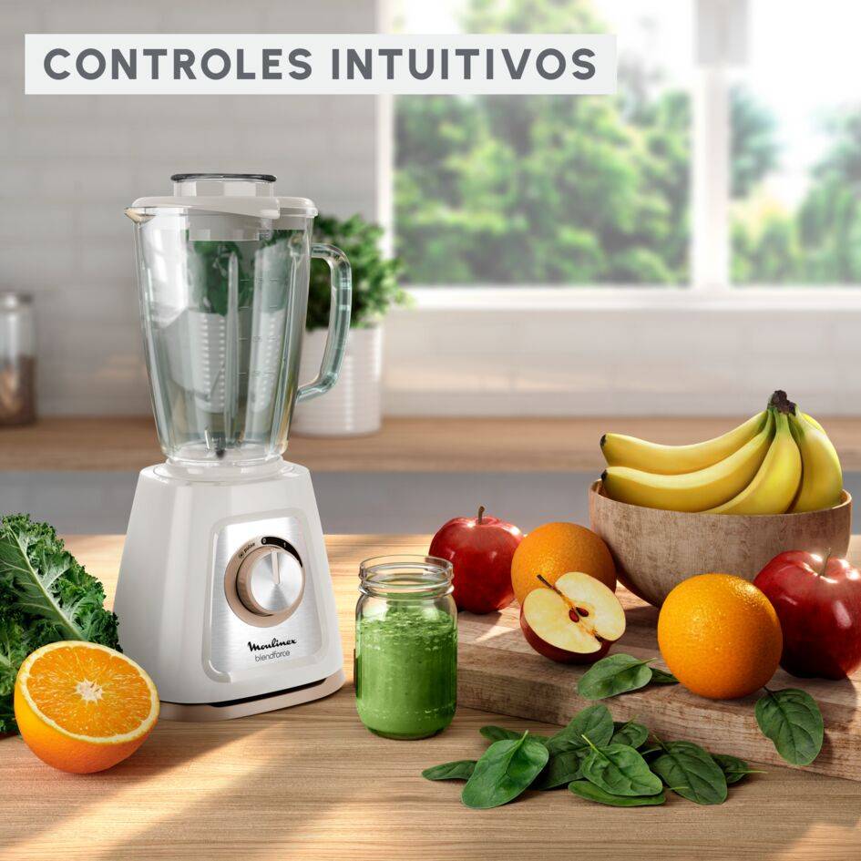 Blendforce, Batidora de vaso, Controles intuitivos, Diseño innovador, Color crema