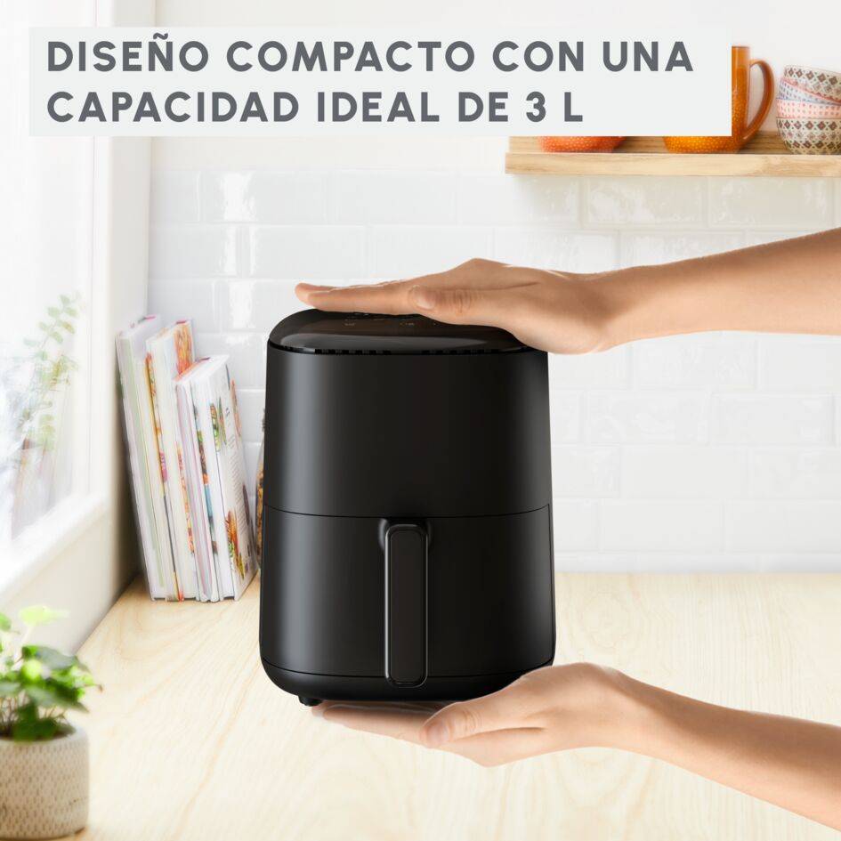 Easy Fry Compact, Freidora de aire, 3L, Negro 