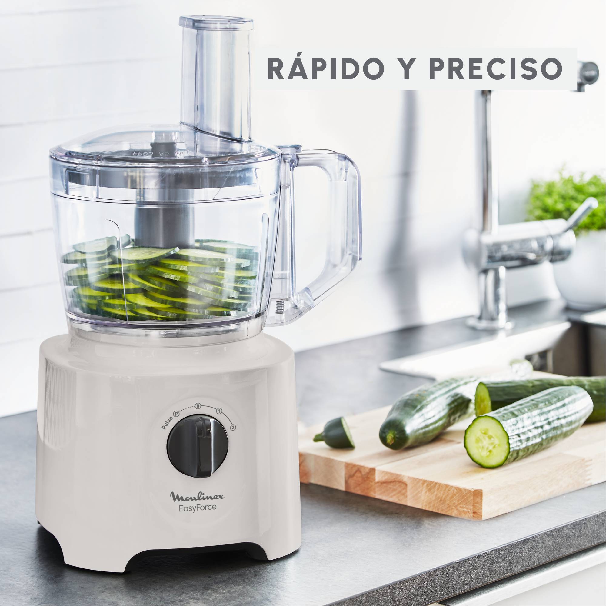 Easy Force, Procesador de Alimentos, 4 Accesorios, 15 Funciones