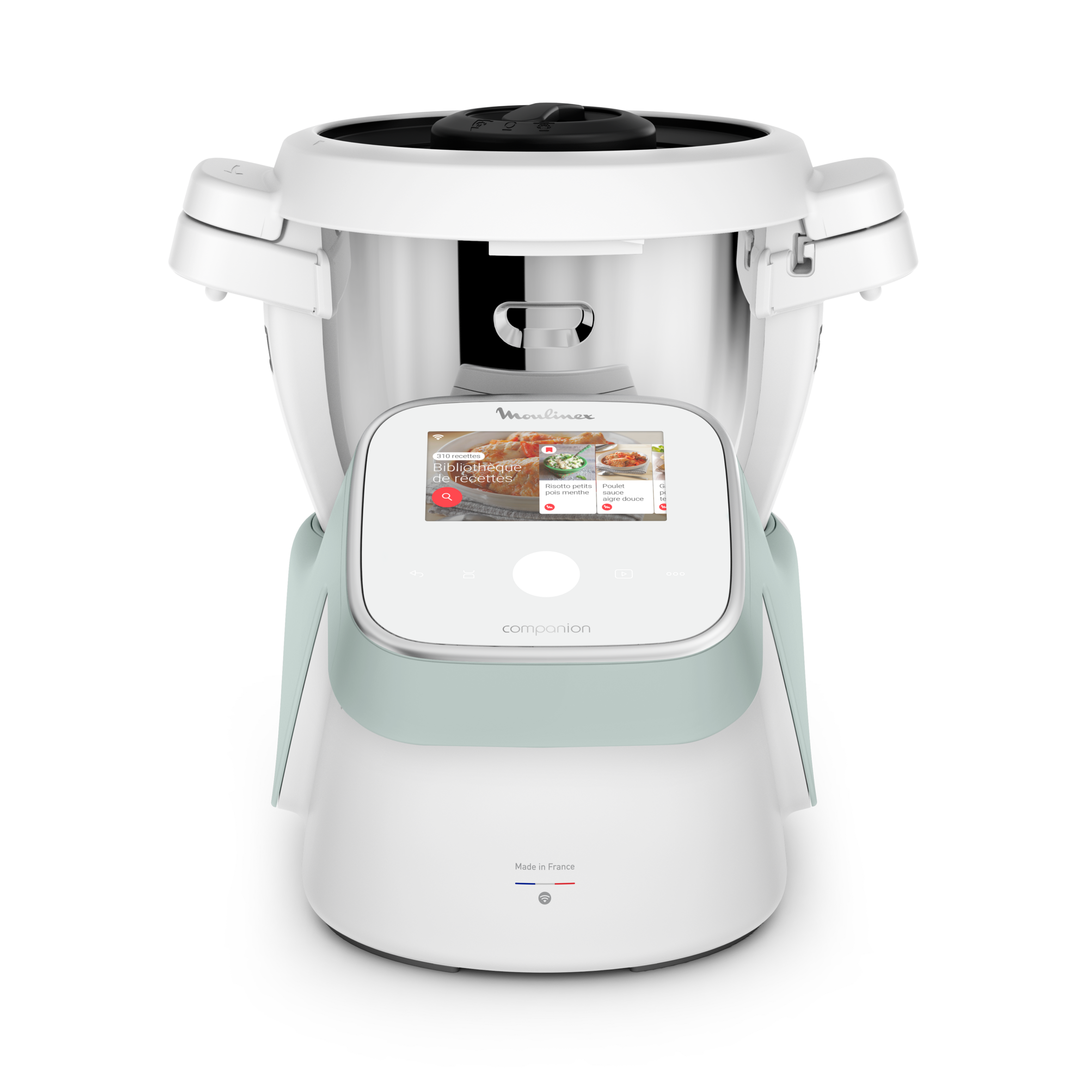 i-Companion Touch, Robot De Cocina, 4,5L, Accesorios, 14 Programas Automáticos, Modo manual, Wifi y Bluetooth, App Moulinex, Eucalipto