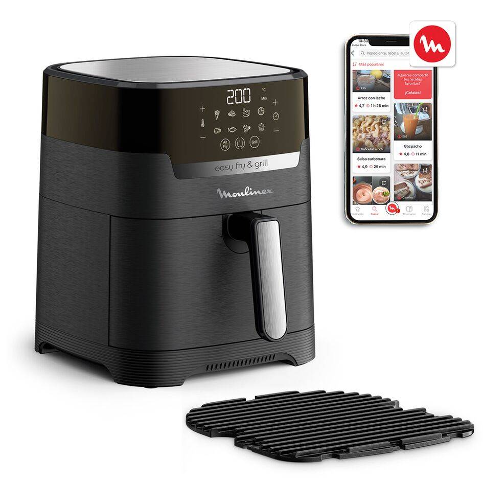 Easy Fry & Grill , Freidora de Aire, 4,6L, Digital, Negra