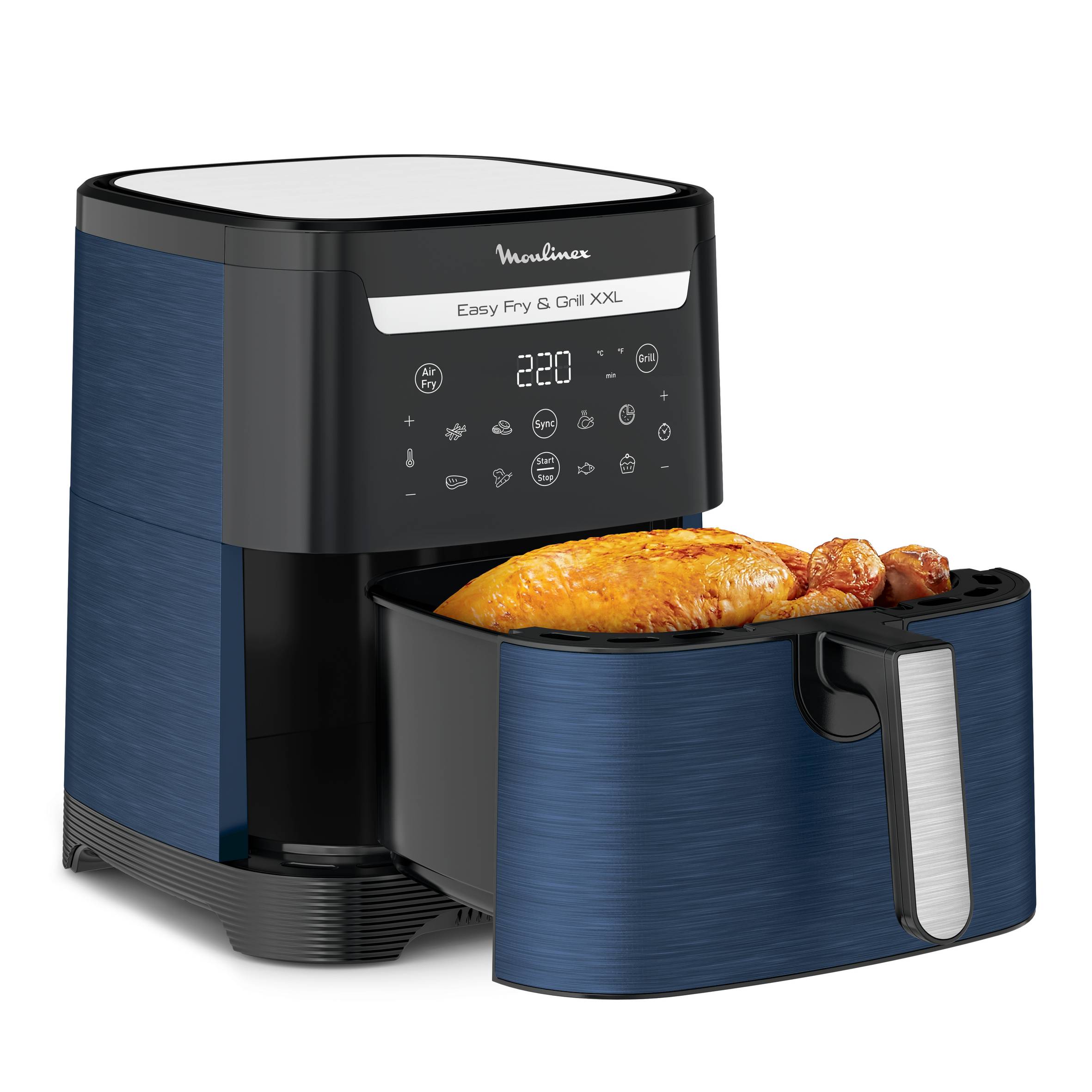 Easy Fry & Grill XXL, Freidora de aire, Azul oscuro