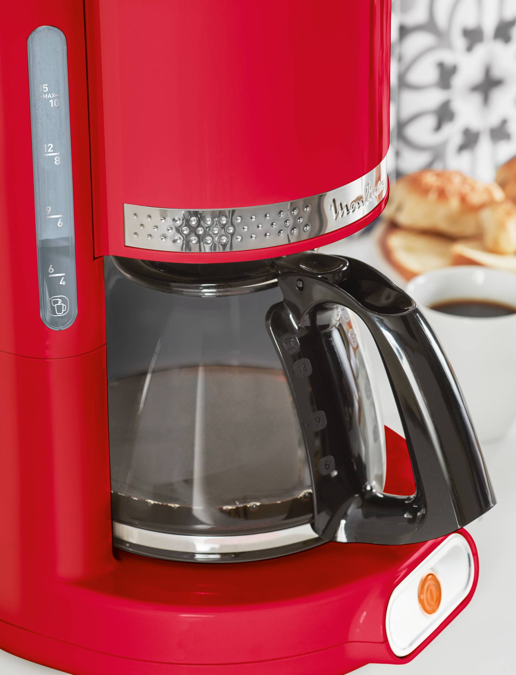 Soleil, Cafetera de filtro, 1,25 L, 15 tazas, 1000 W, Roja