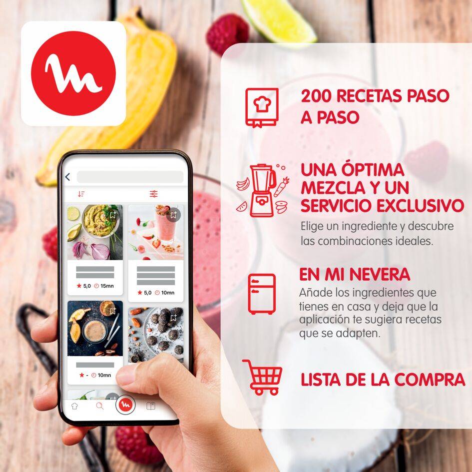 PerfectMix +,  Batidora de alta velocidad, tecnología de cuchillas Powelix, 1,5 L de capacidad, Metal