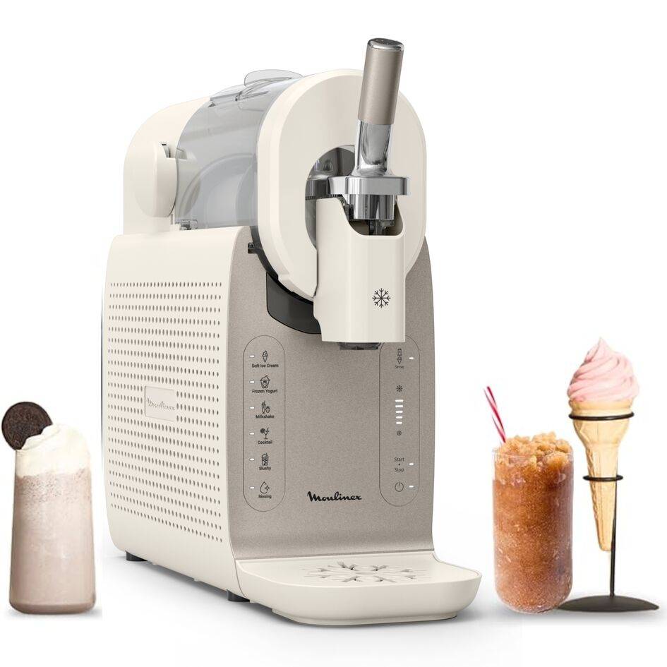 Heladera Freezi, Prepara helados y bebidas heladas al momento, 5 programas automáticos, Silenciosa, 8 raciones, Blanca
