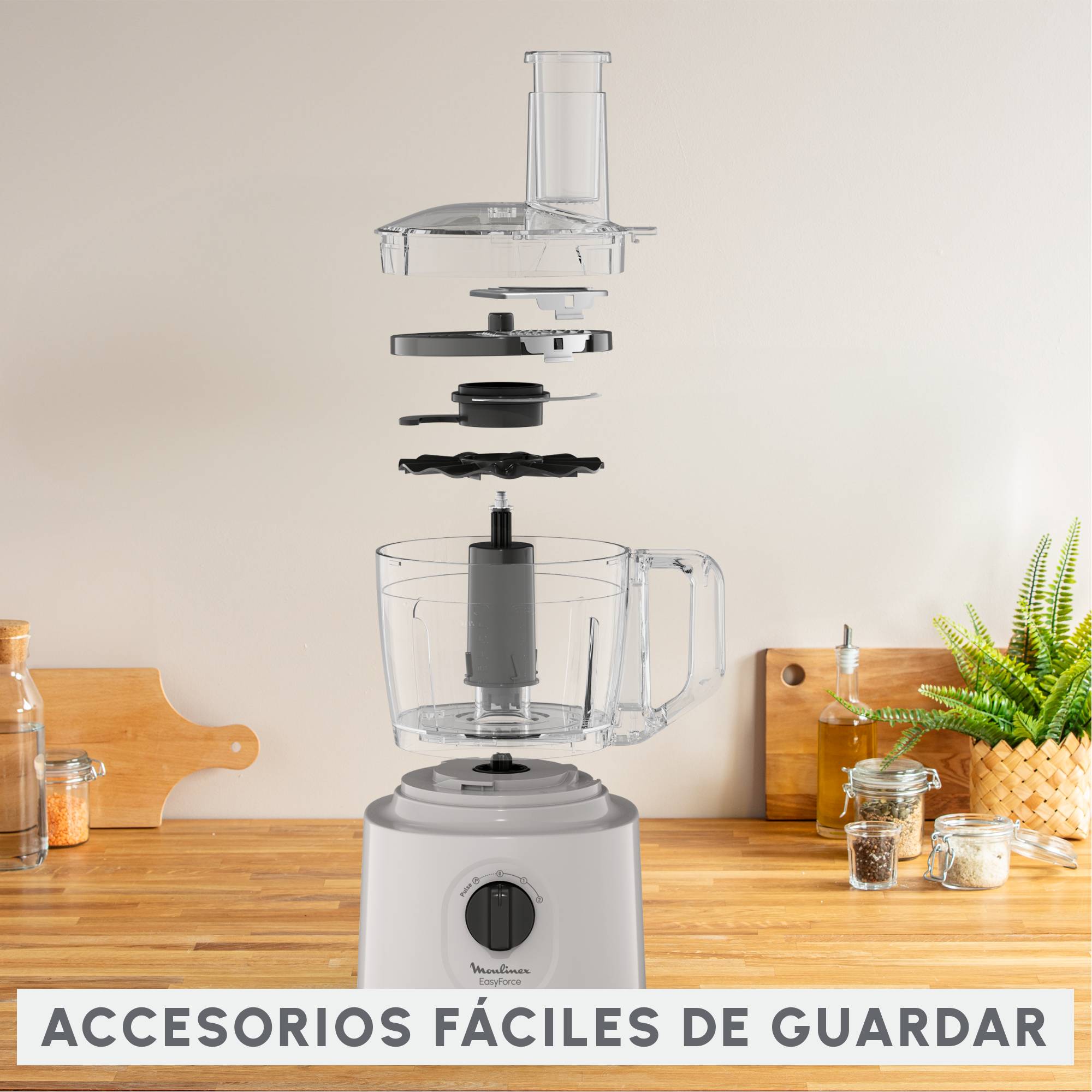 Easy Force, Procesador de Alimentos, 4 Accesorios, 15 Funciones