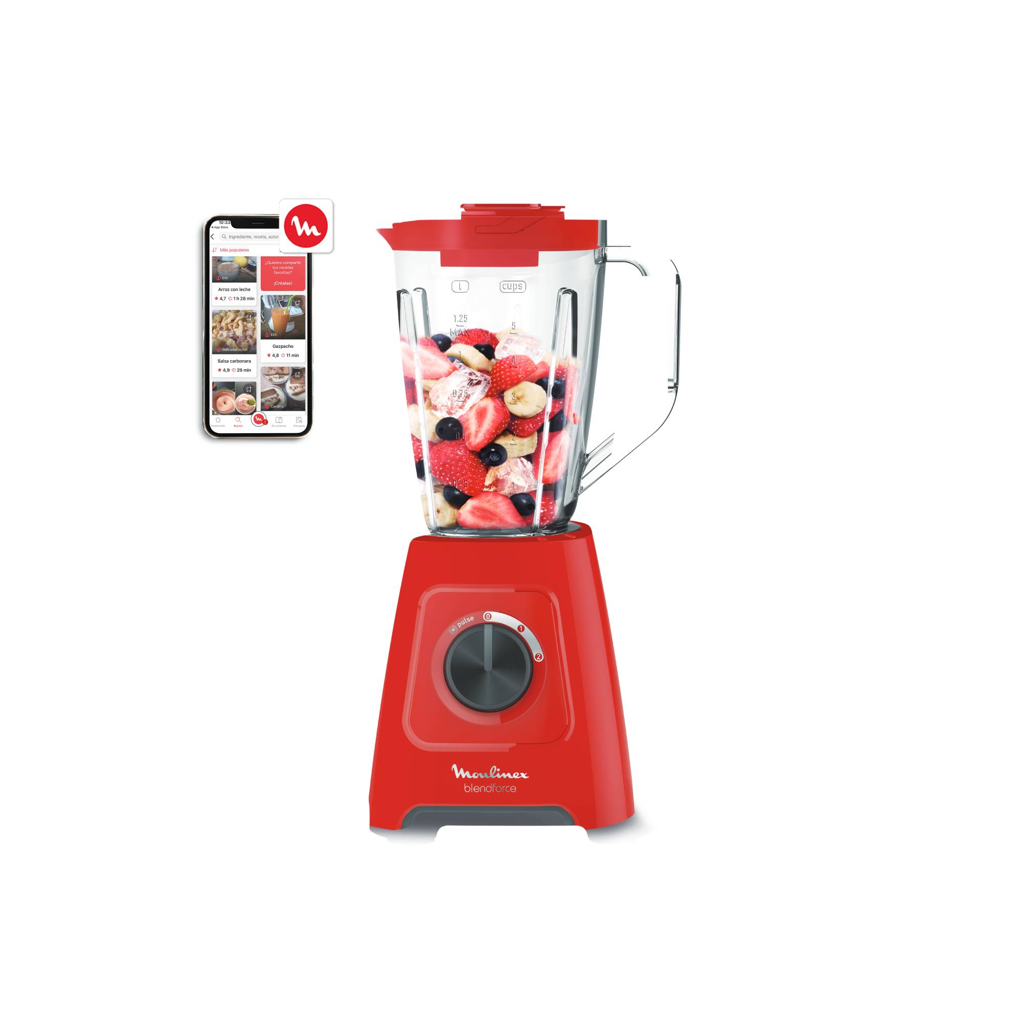 BLENDFORCE 2 PLÁSTICO ROJA 600 W