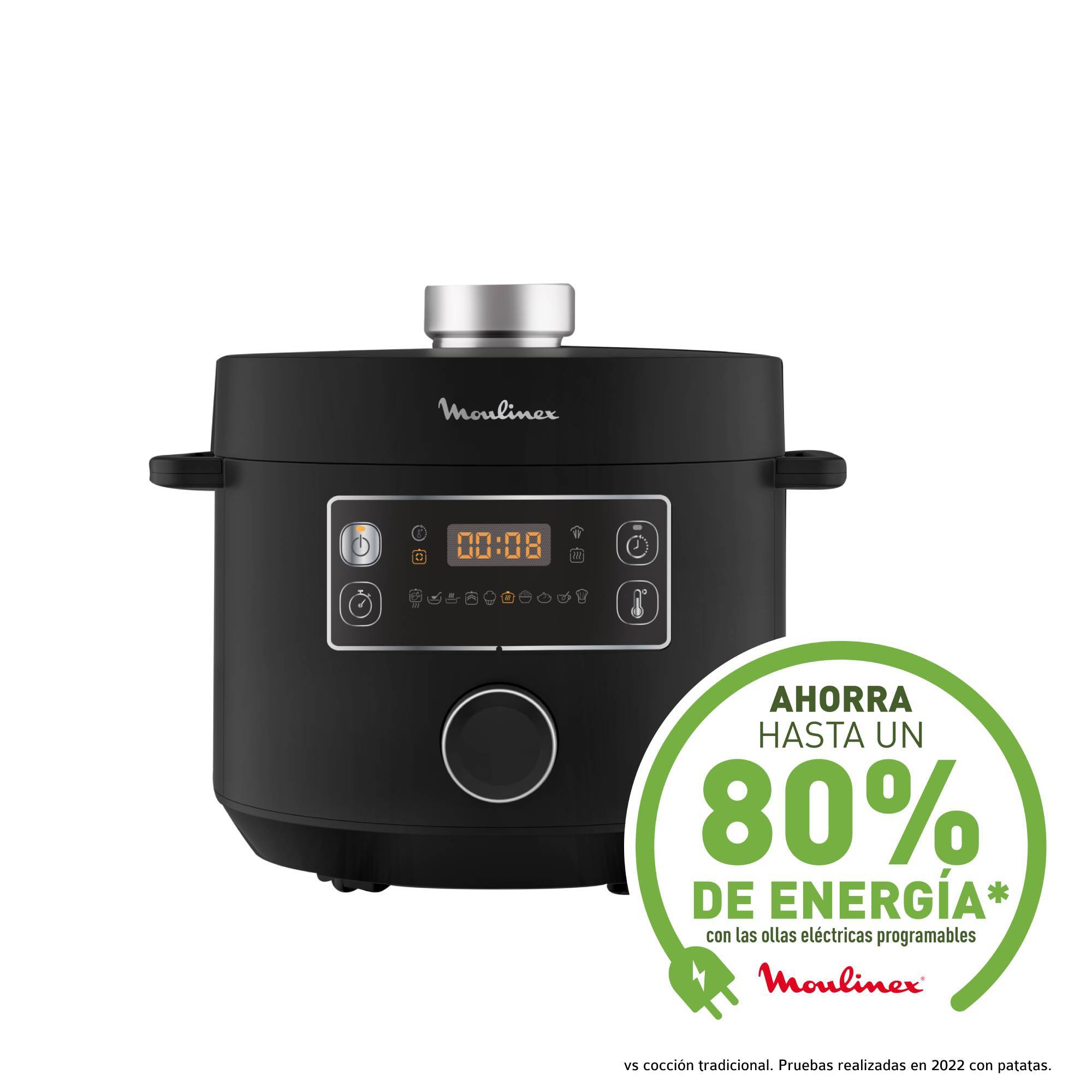 Turbo Cuisine , Olla Programable, 5 L, 10 Programas, Negra