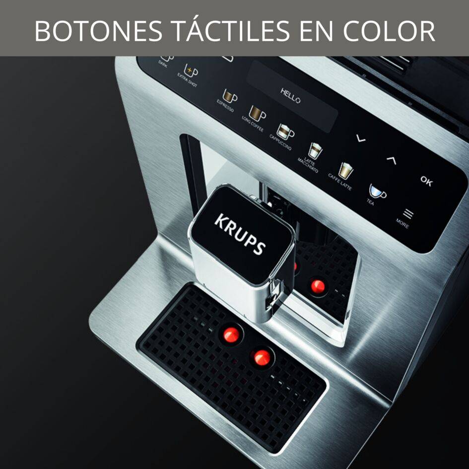 Espresso Evidence Plus, 19 preajustes de bebidas,  Interfaz a color, Sistema One-Touch Double Cappuccino, Autolimpieza, Metal