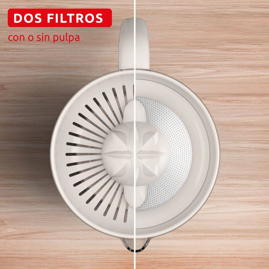 Morning Citrus Press, Exprimidor Eléctrico 800 ml, Diseño Elegante, 2 Filtros