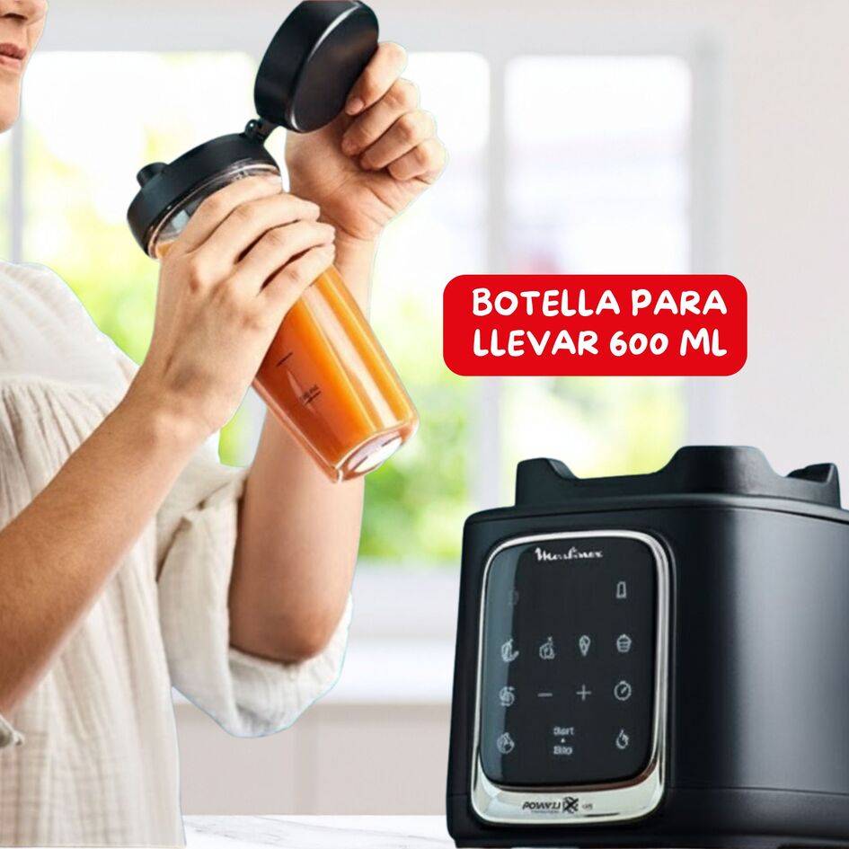 Infiny Mix+, Batidora de Vaso, 1600W, 5 programas, Negra