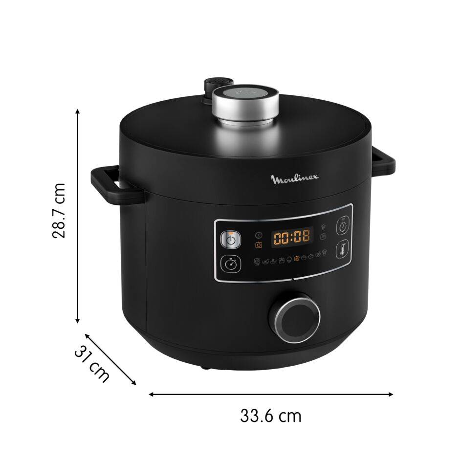 Turbo Cuisine , Olla Programable, 5 L, 10 Programas, Negra