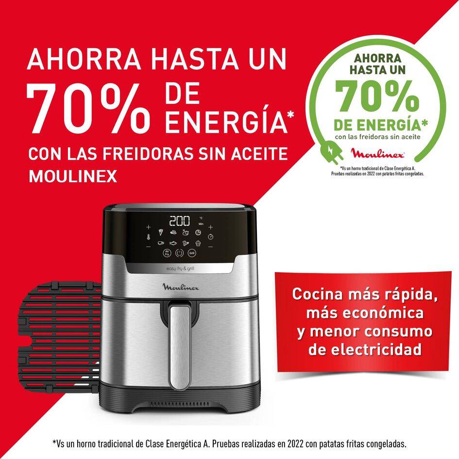 Easy Fry & Grill , Freidora de Aire, 4,2L, Digital, Inox