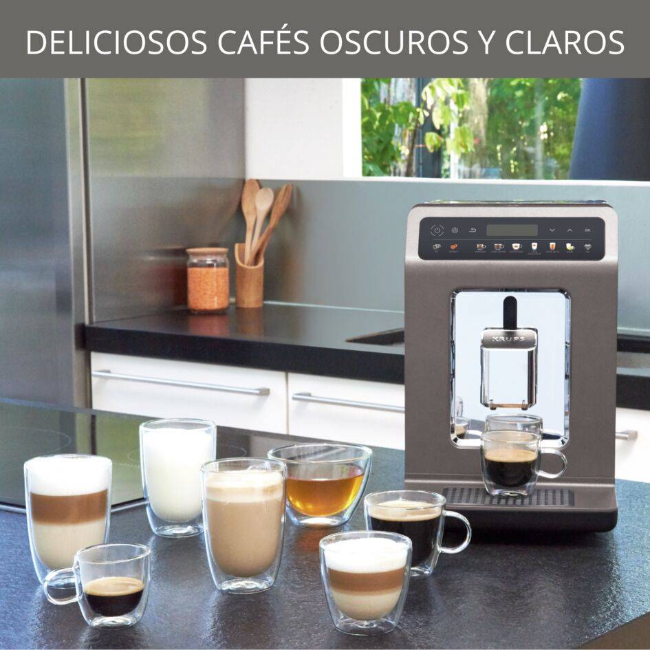Evidence One, cafetera super automática, 12 ajustes personalizados, 3 opciones de intensidad, Gris