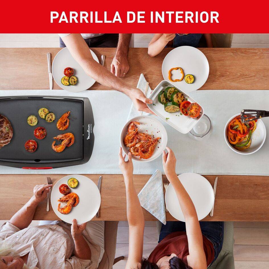 Accessimo, Plancha de interior, 1800 W, Termostato multiposición, Fácil de limpiar, Piezas aptas para lavavajillas