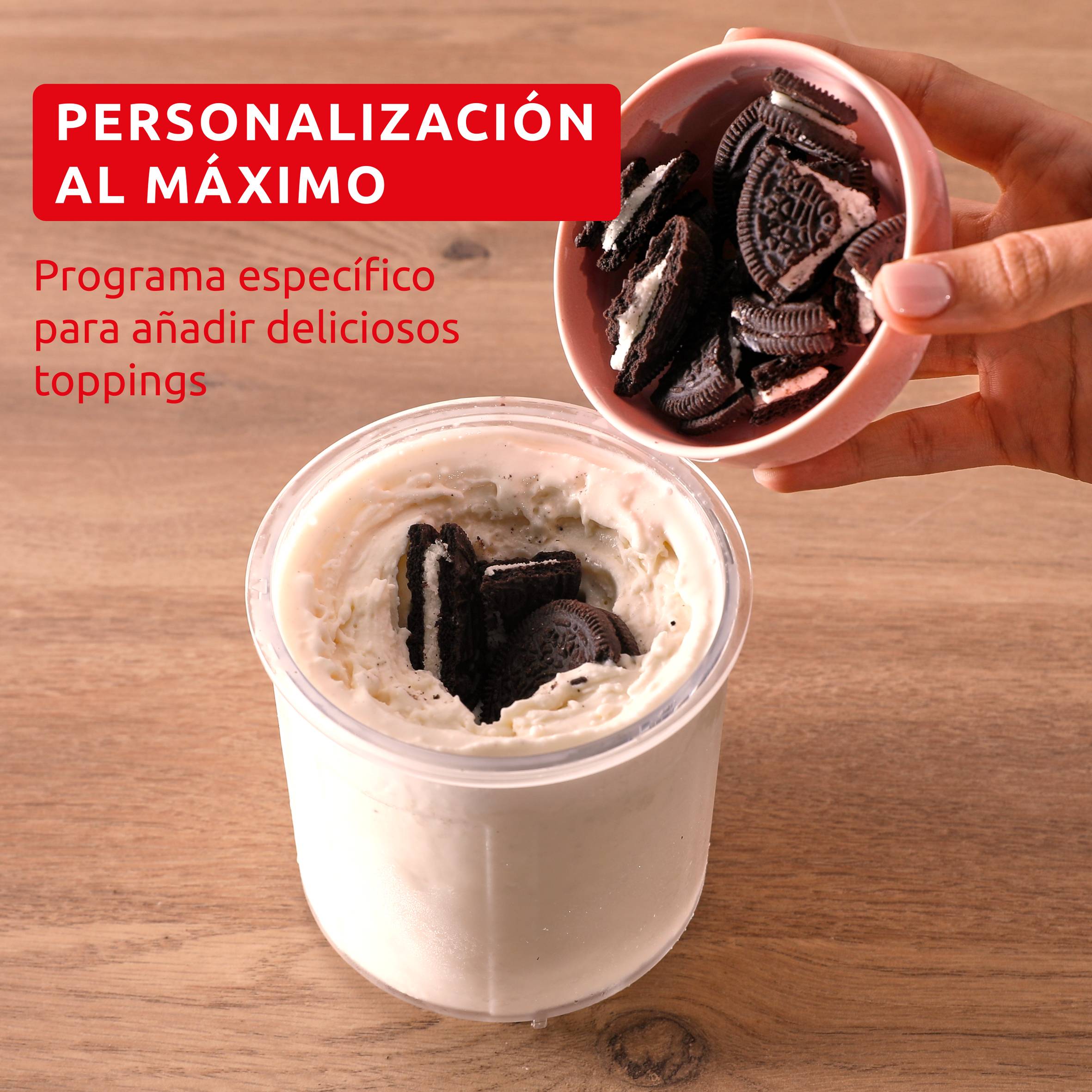 Dolci, Heladera, 9 Programas de Postres Helados,  3 Tarrinas de Tritán, Capacidad Total 1,4 L, Resultados cremosos, Autolimpieza