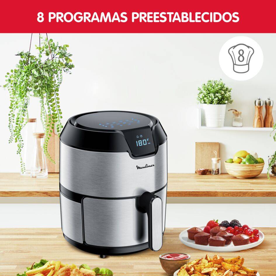 Easy Fry Deluxe, Freidora de aire, 4,2L, Digital, Inox