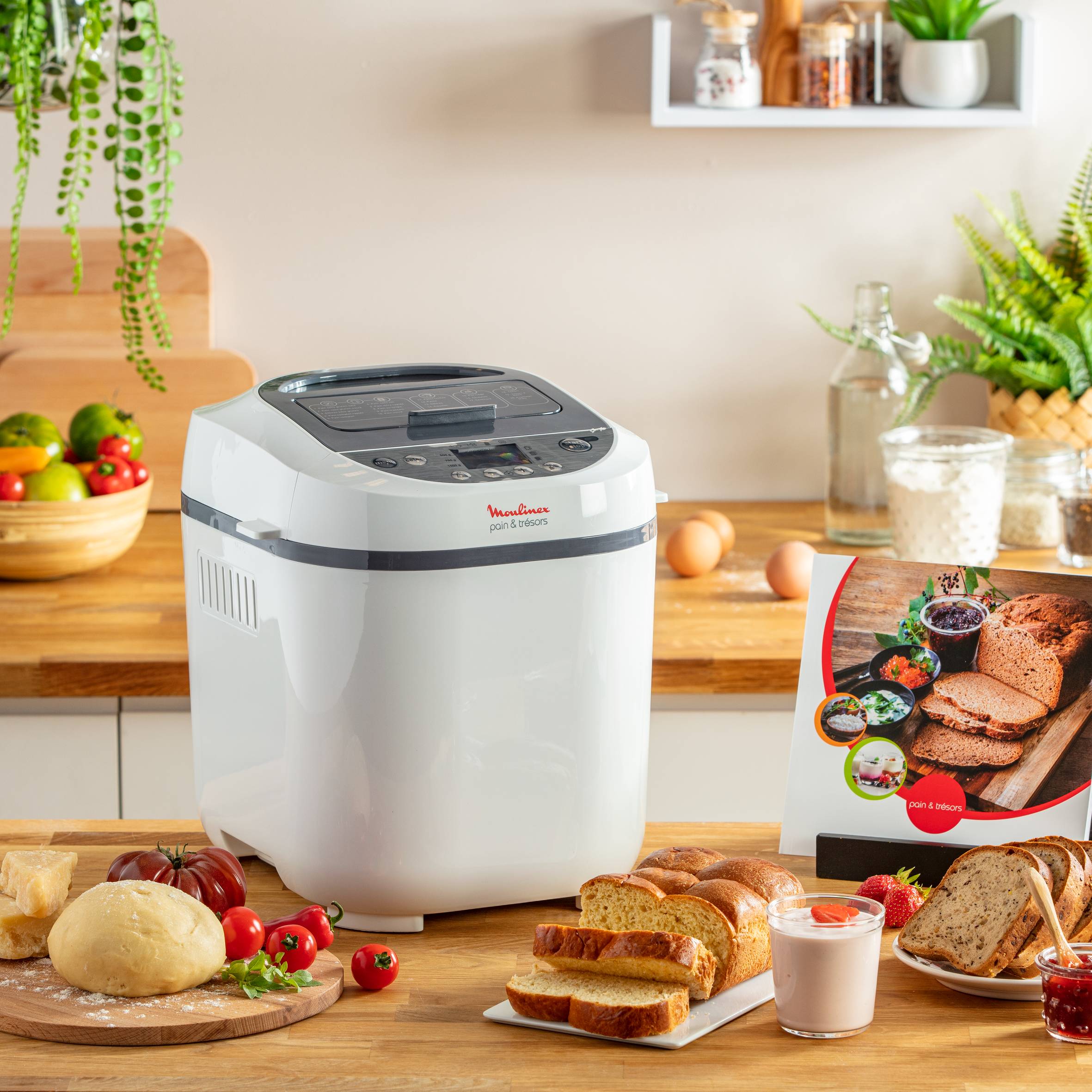 Pain et Trésors, Panificadora, 20 programas automáticos, 3 programas sin gluten, Blanco