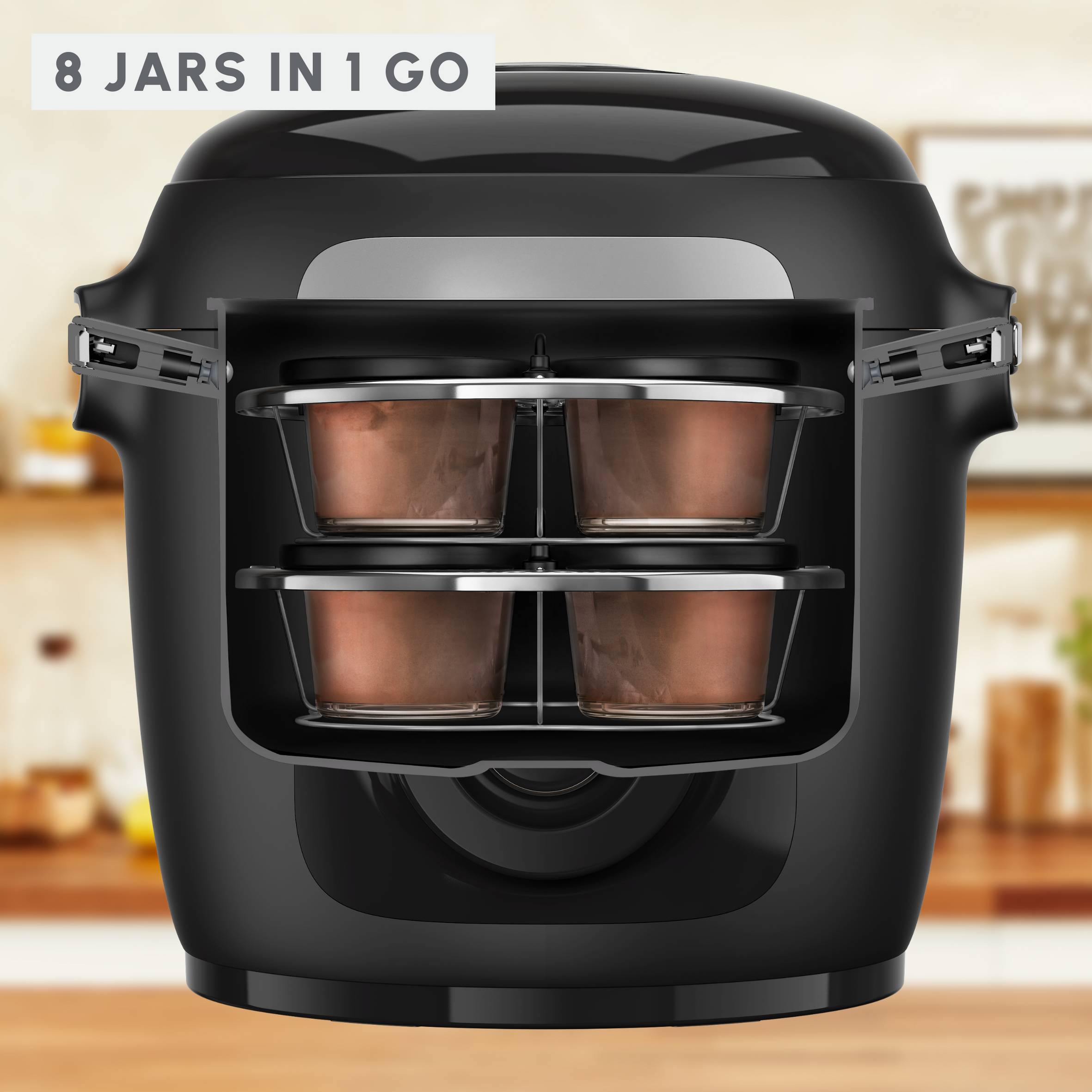 Set de 8 frascos, accesorio para aparato de cocina multifuncional Cookeo, manipulación sencilla XA6140E21