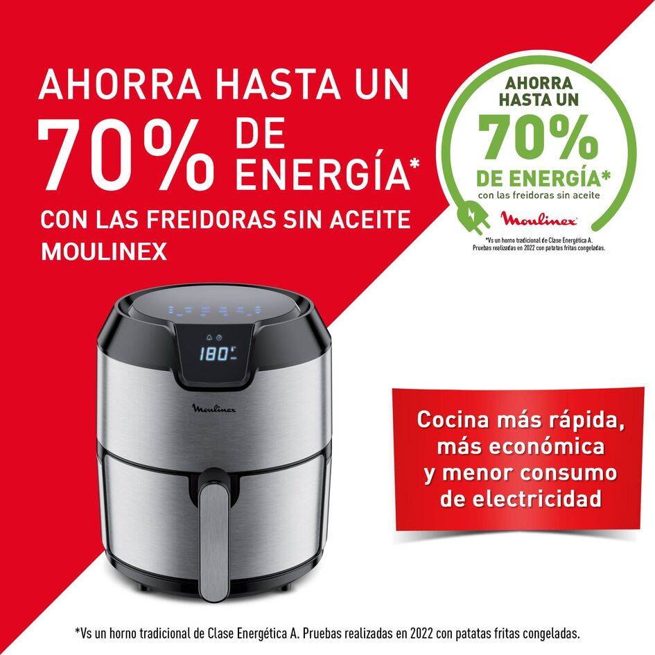 Easy Fry Deluxe, Freidora de aire, 4,2L, Digital, Inox